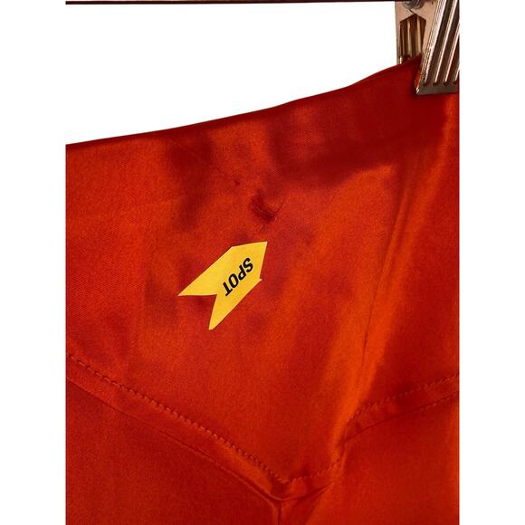 NONchalant Label Kiana Skirt Hi Low Satin Pull On Side Slit Orange Size Medium - Picture 5 of 10